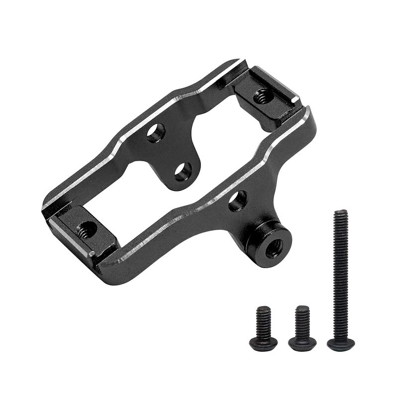 GTHELE Aluminum Servo Mount Bracket for Traxxas TRX4M Upgrade Parts 1/18 RC Crawler Car (Black) - Image 1